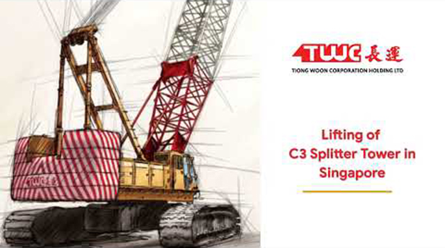 Lifting of a C3 Splitter Tower @ Singapore Refinery Company